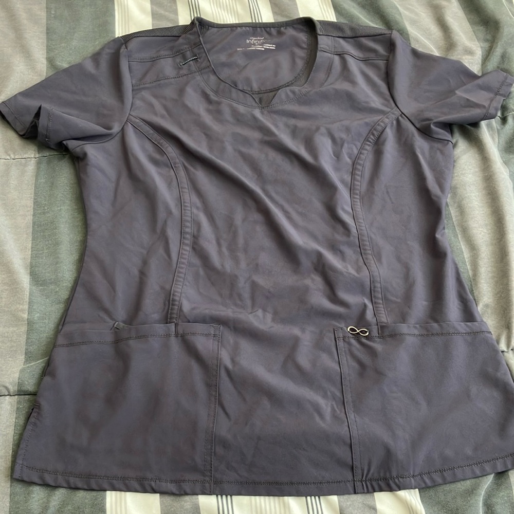 Cherokee Infinity Gray Scrubs Set